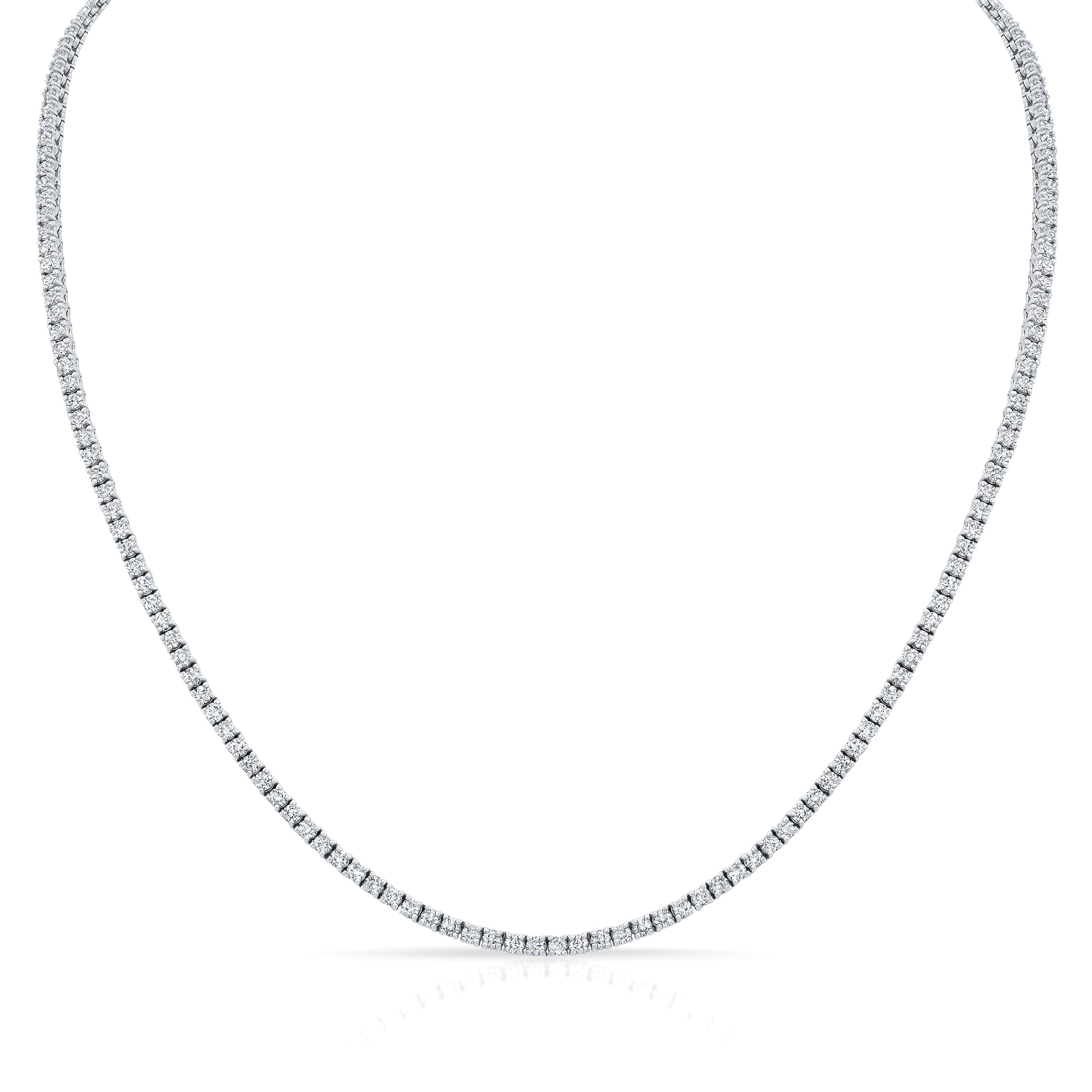 4.25 ct diamond tennis necklace in 14k white gold