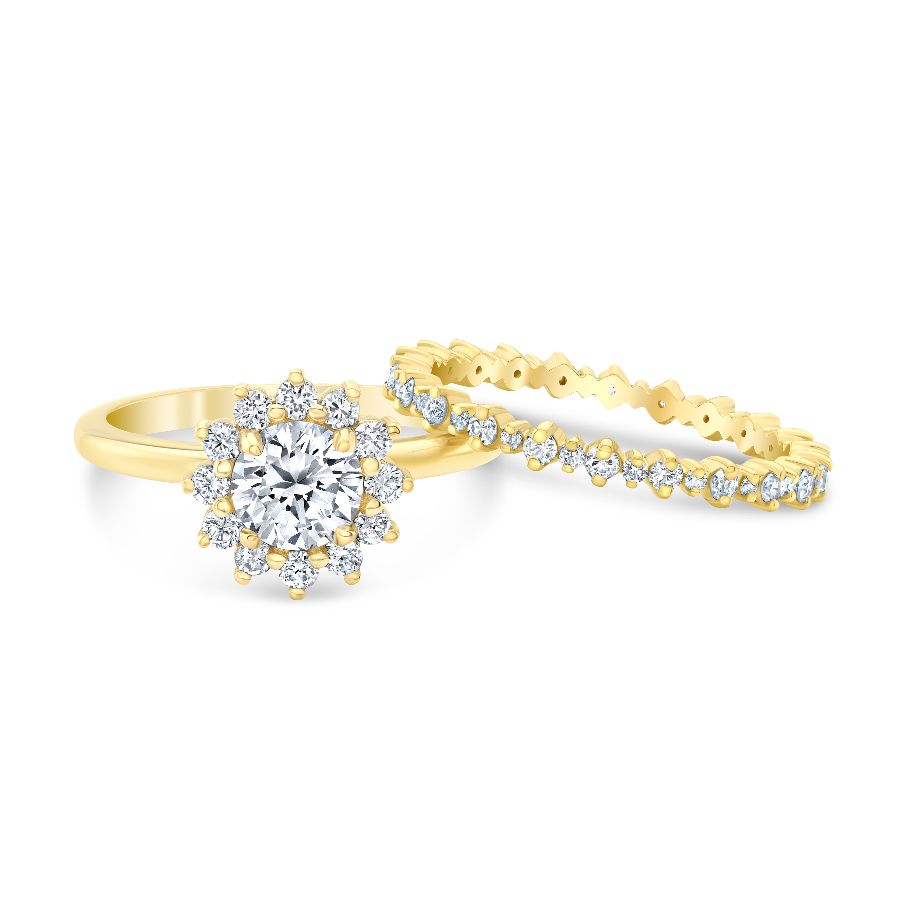 Floral Halo Engagement Ring