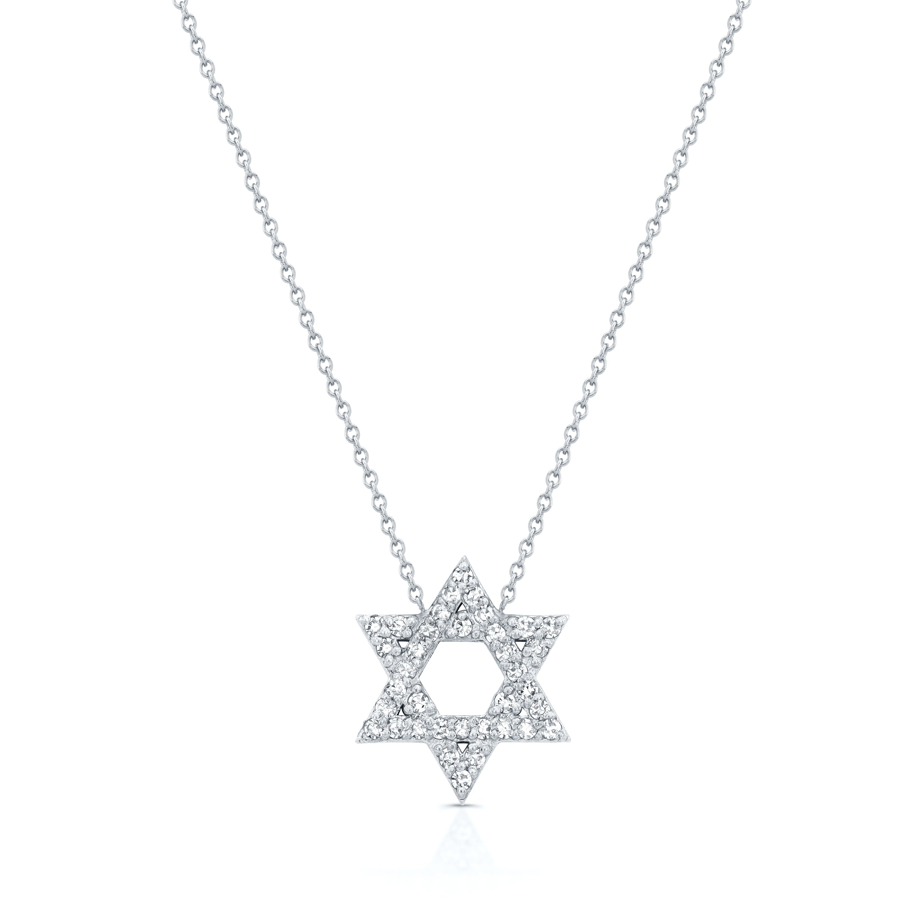 Large Star of David Diamond Necklace