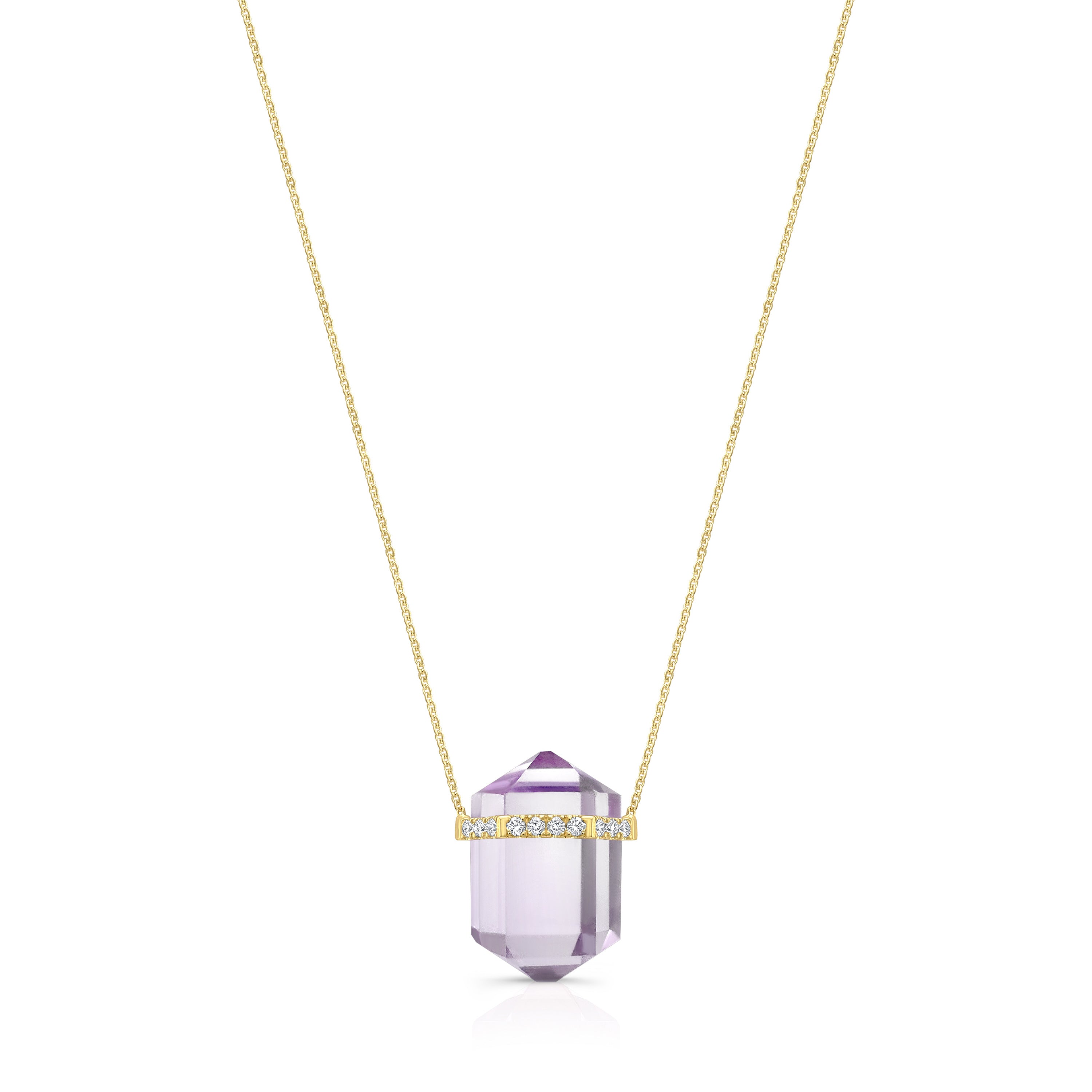 Serenity Light Amethyst Crystal Necklace