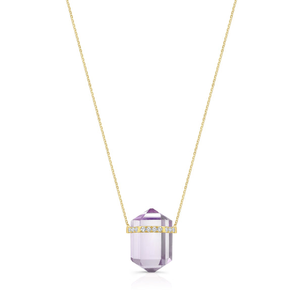 Serenity Light Amethyst Crystal Necklace