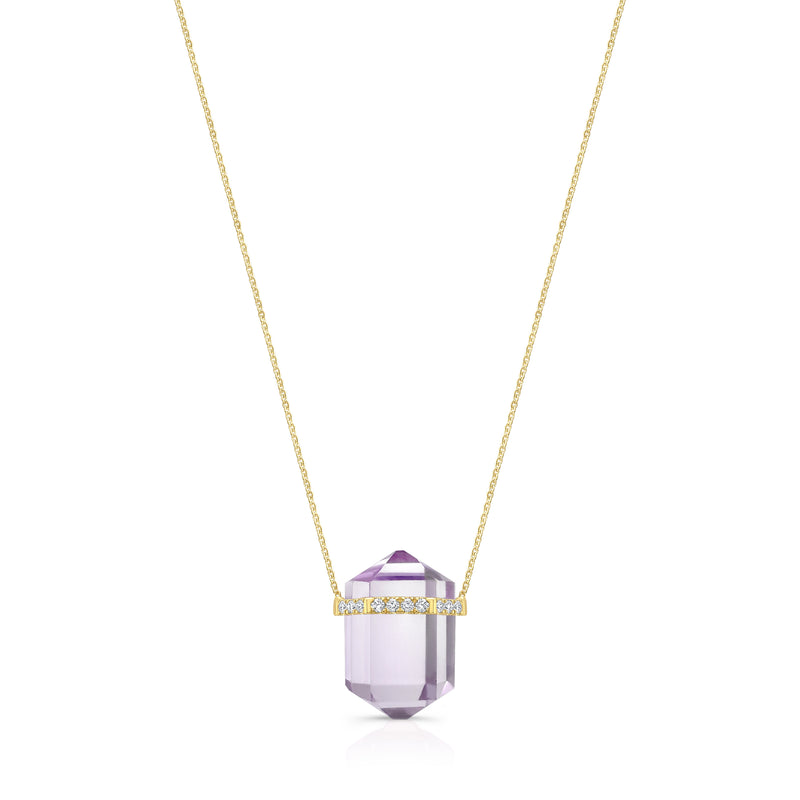 Serenity Light Amethyst Crystal Necklace