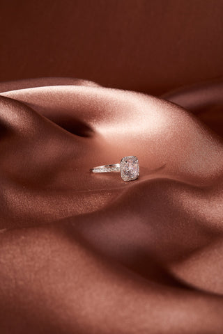 Charlotte Halo Engagement Ring bridal Carter Eve Jewelry 