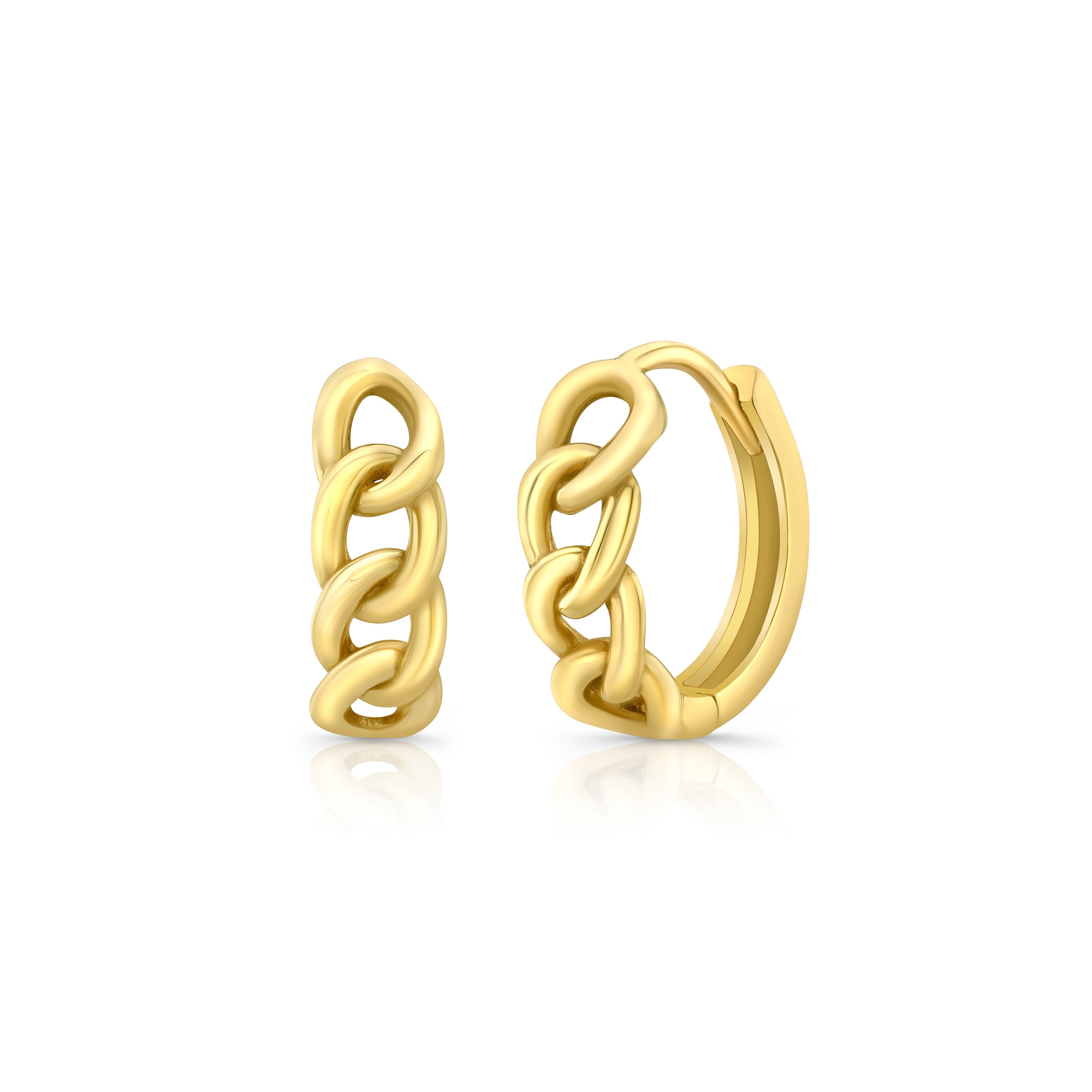 Curb Chain Hoops 10mm Earrings Carter Eve Jewelry 