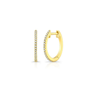 Delicate Diamond Hoops Earrings Carter Eve Jewelry 