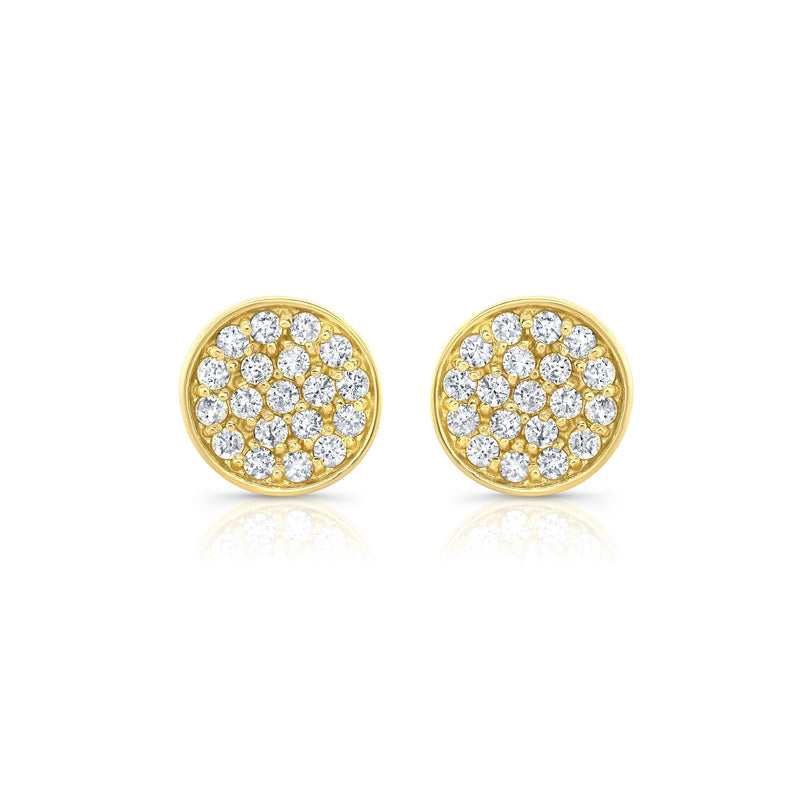 Diamond Disc Studs Earrings Carter Eve Jewelry 