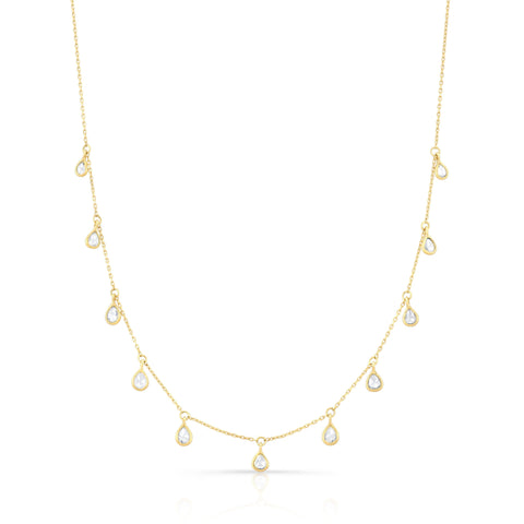 Diamond Droplet Necklace Necklaces Carter Eve Jewelry 