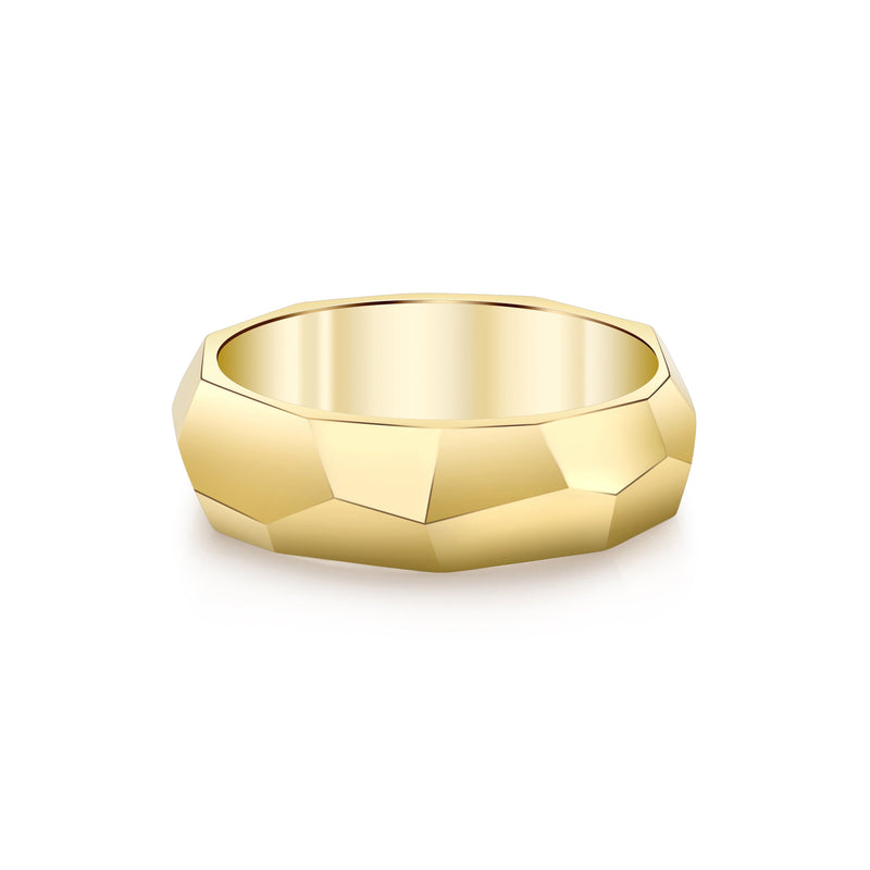 Faceted Wedding Band Ring Carter Eve Jewelry 