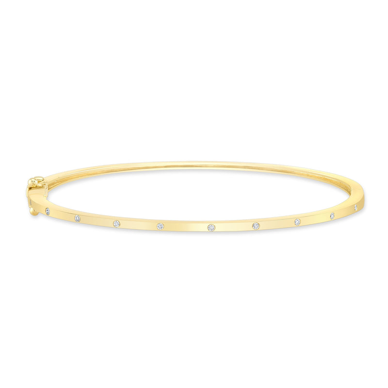 Floating Diamond Bangle bracelet Carter Eve Jewelry 