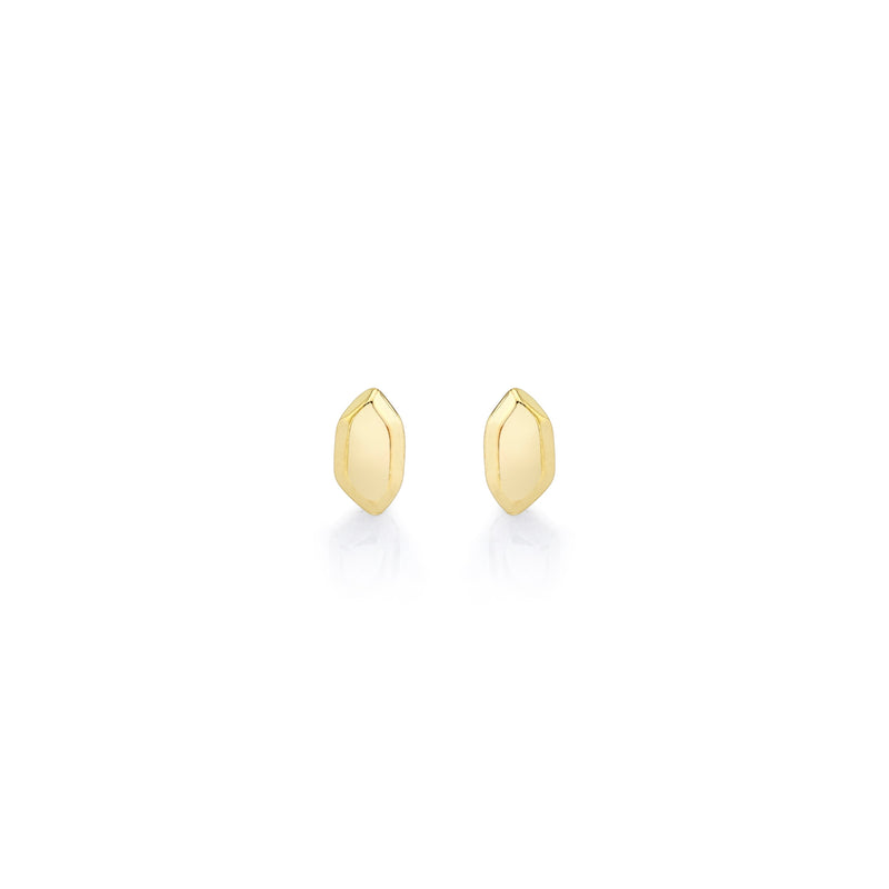 Gold Faceted Studs Earrings Carter Eve Jewelry 