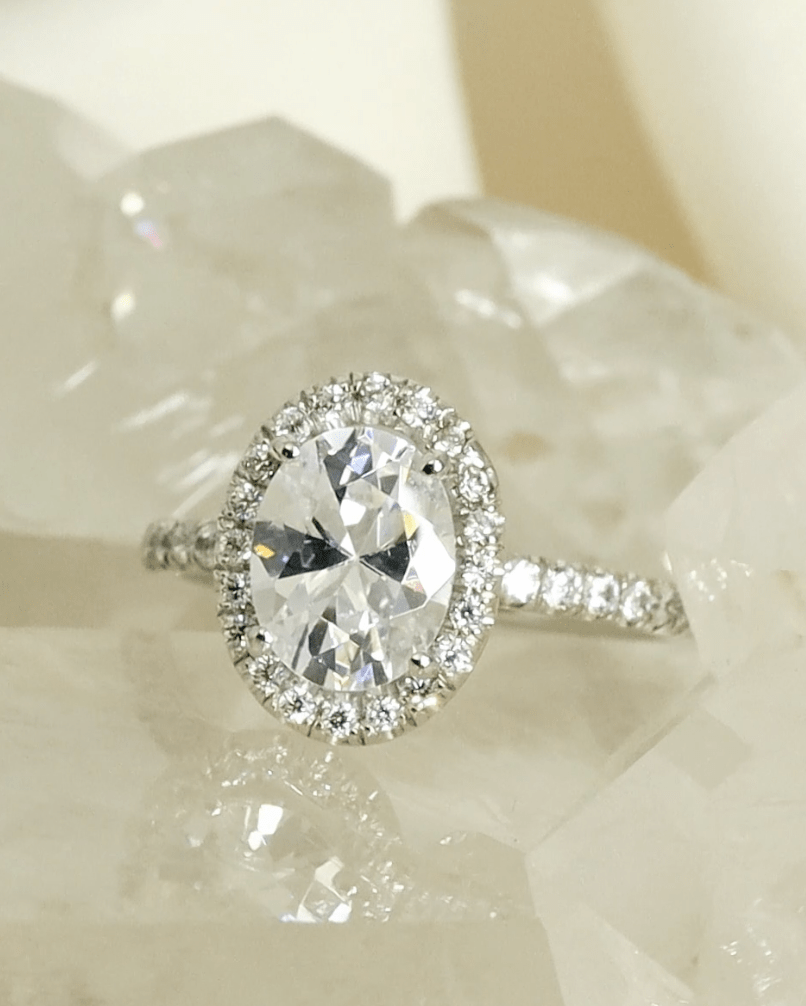 Grayson Halo Engagement Ring engagement ring Carter Eve Jewelry 