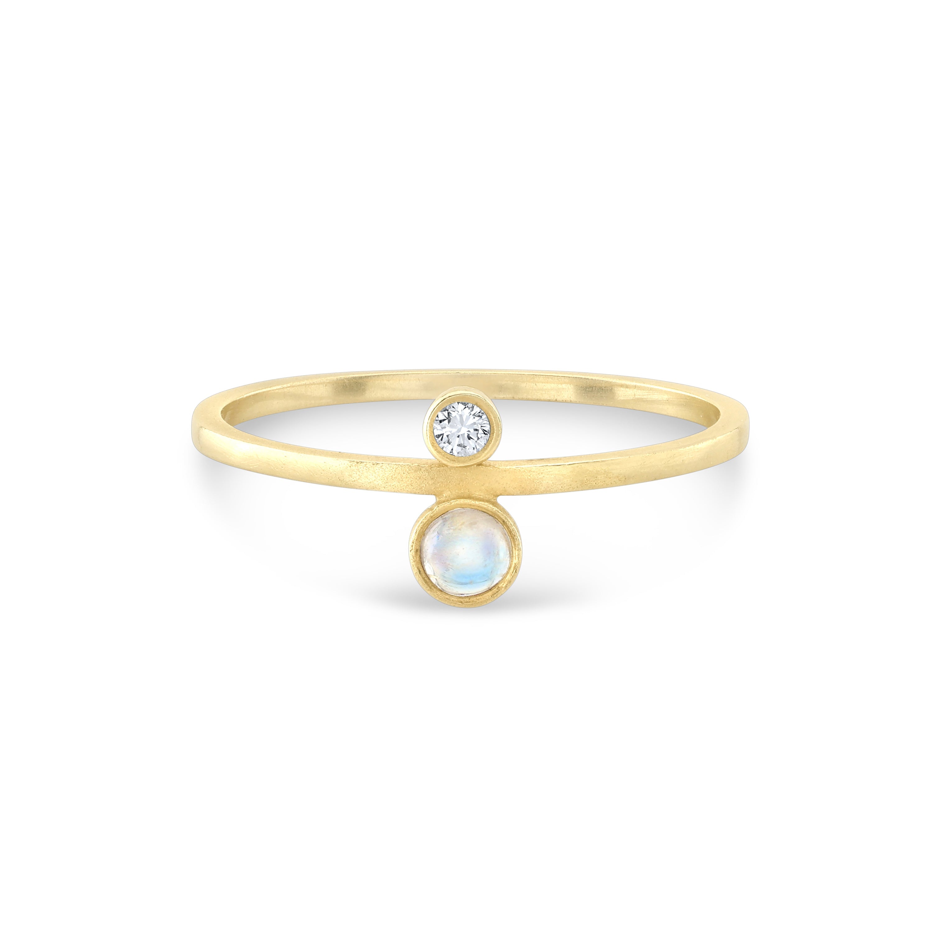 Josephine Ring w/ Moonstone and Diamond Ring Carter Eve Jewelry 