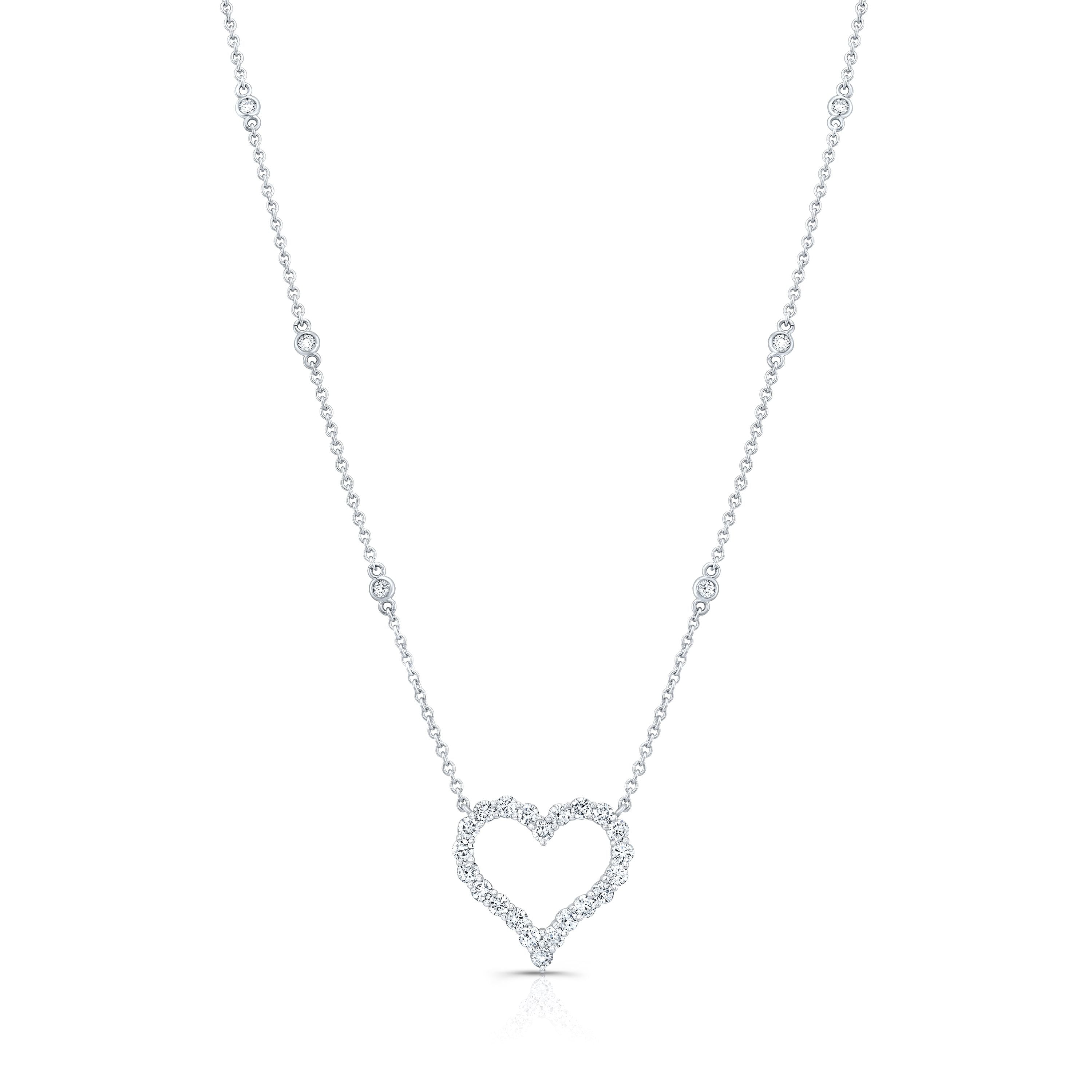 Open Diamond Heart Necklace