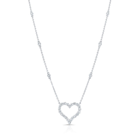 Open Diamond Heart Necklace