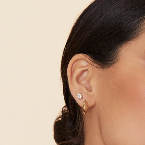 Knife Edge 3/4 Hoops Earrings Carter Eve Jewelry 