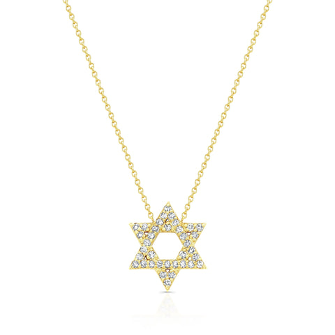 Large Star of David Diamond Pendant Necklaces Carter Eve Jewelry 