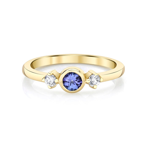 Merina Ring with Iolite and Diamonds Ring Carter Eve Jewelry 