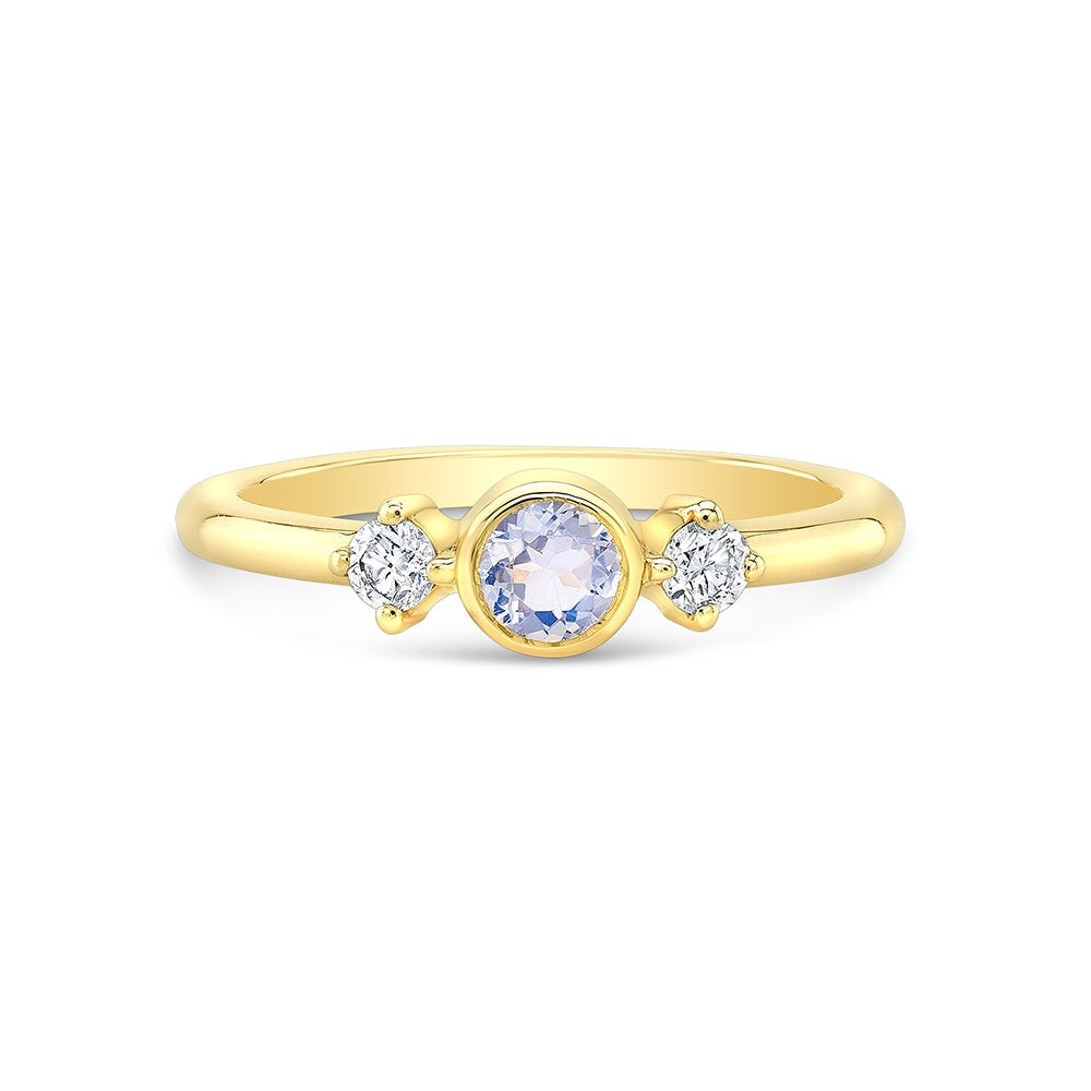 Merina Ring with Moonstone and Diamonds Ring Carter Eve Jewelry 