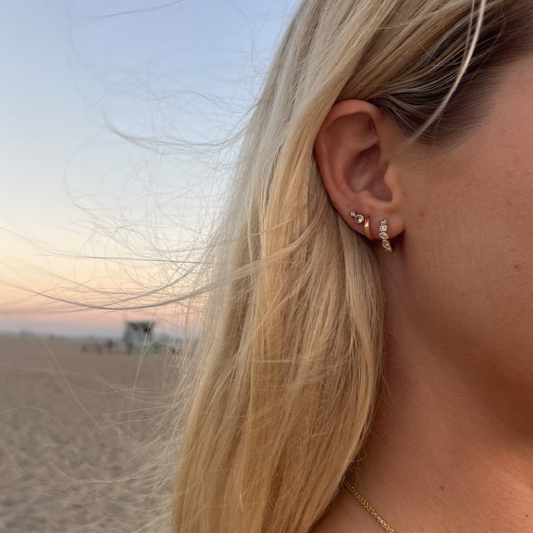 Mixed Shape Diamond Hoops Earrings Carter Eve Jewelry 
