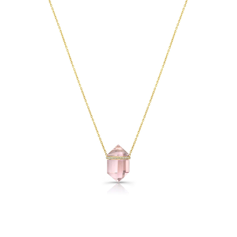 Morganite Crystal Pendant Necklace Carter Eve Jewelry 