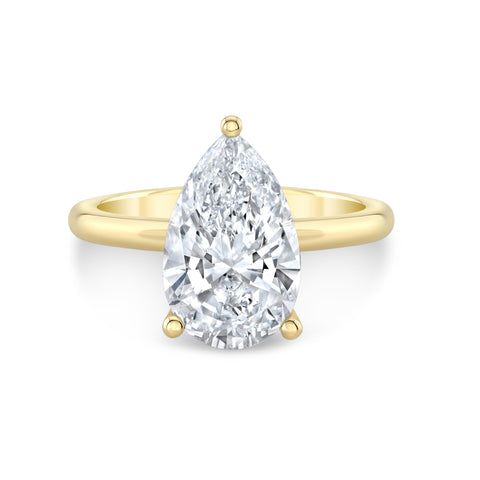 Paloma Solitaire with Solid Band engagement ring Carter Eve Jewelry 