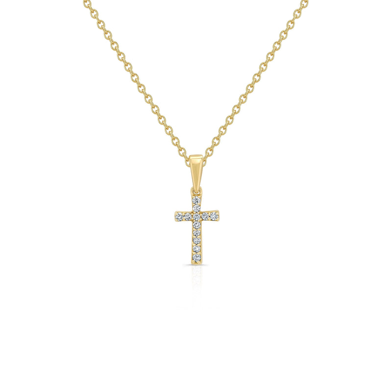 Petite Diamond Cross Pendant Necklaces Carter Eve Jewelry 