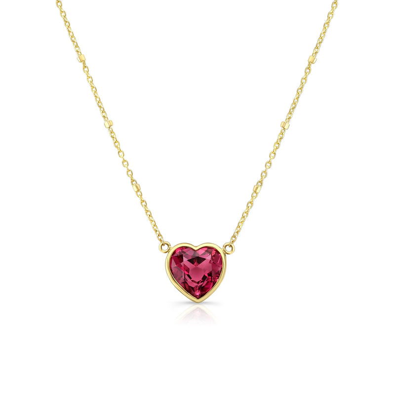Pink Tourmaline Heart Pendant Necklaces Carter Eve Jewelry 