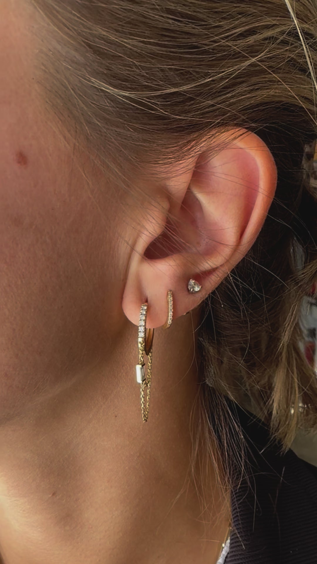 Gaia Diamond Hoops