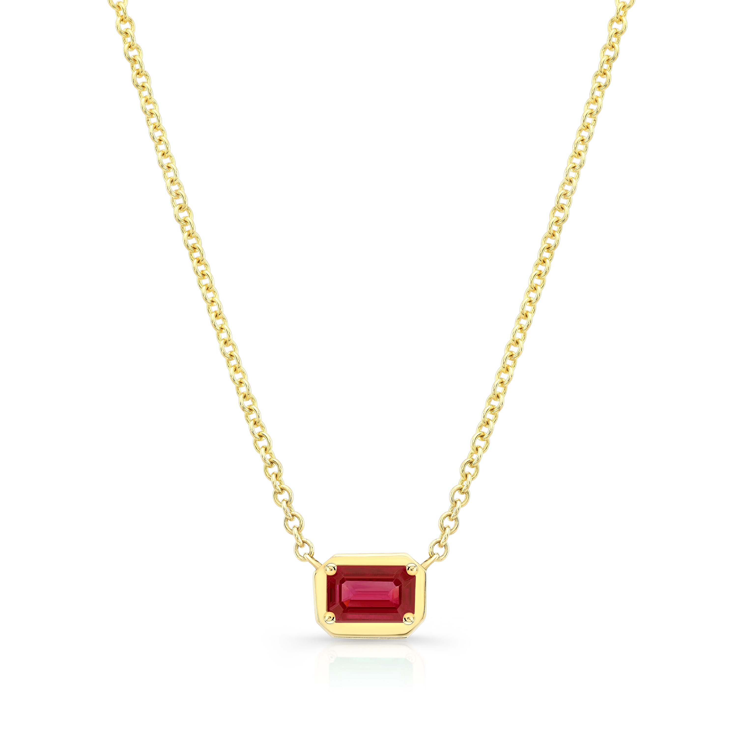 14k gold ruby necklace