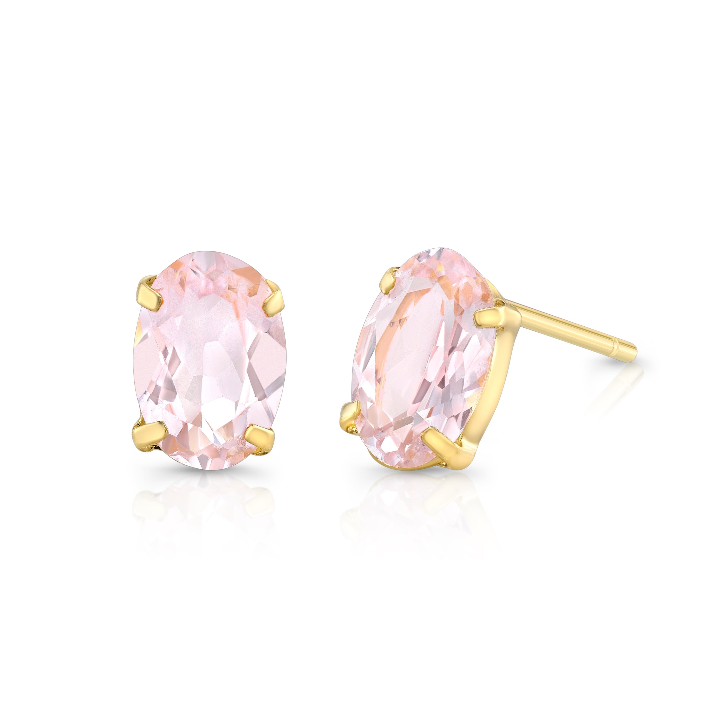 Rue Morganite Studs Earrings Carter Eve Jewelry 