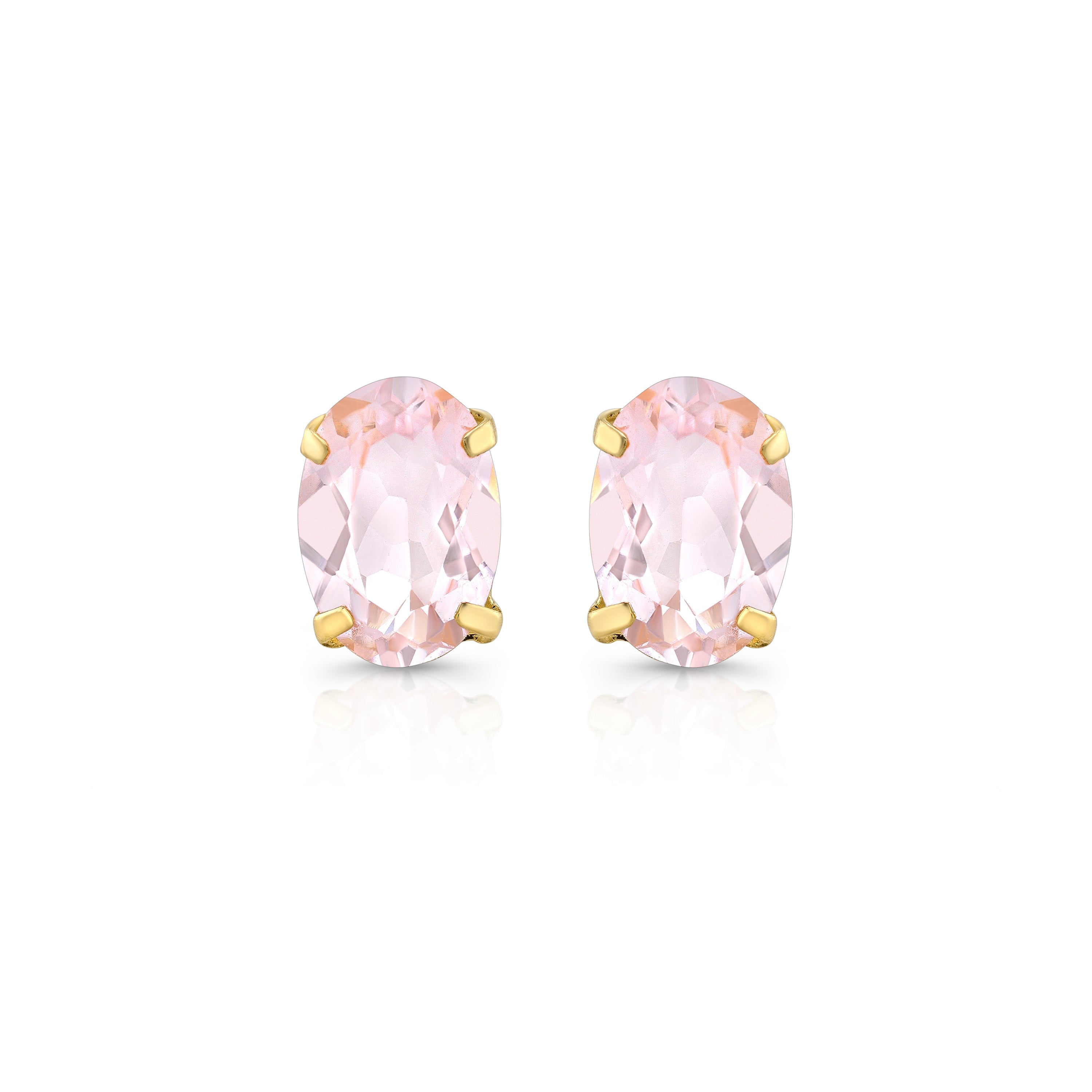 Rue Morganite Studs Earrings Carter Eve Jewelry 