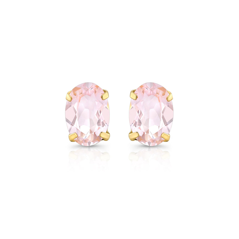 Rue Morganite Studs Earrings Carter Eve Jewelry 