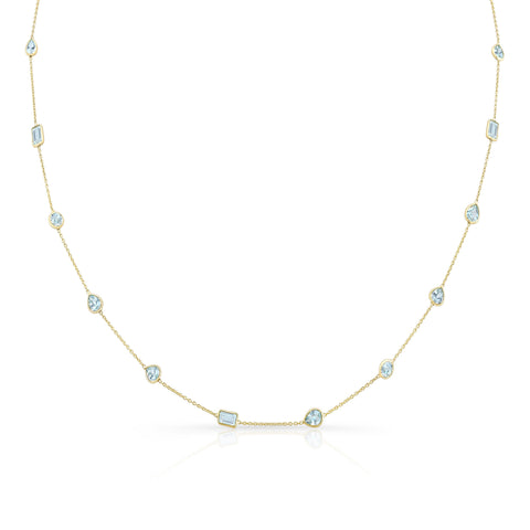 Theda Aquamarine Necklace Necklaces Carter Eve Jewelry 