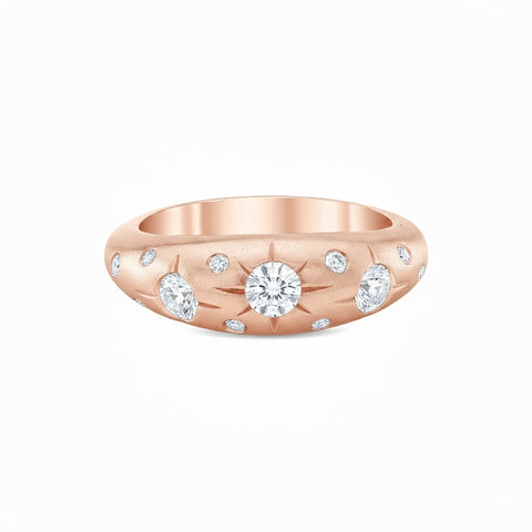 Stardust Ring with Diamonds