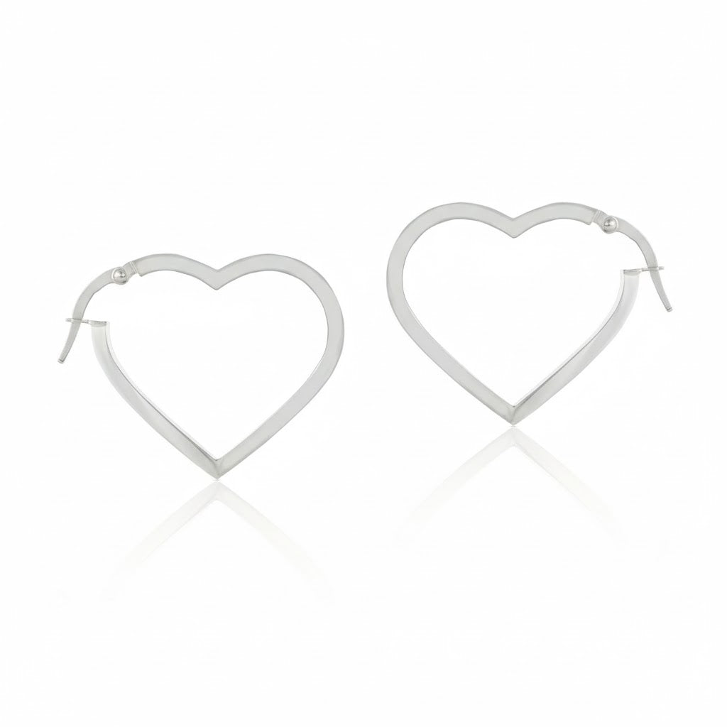 Sue Heart Hoop Earrings