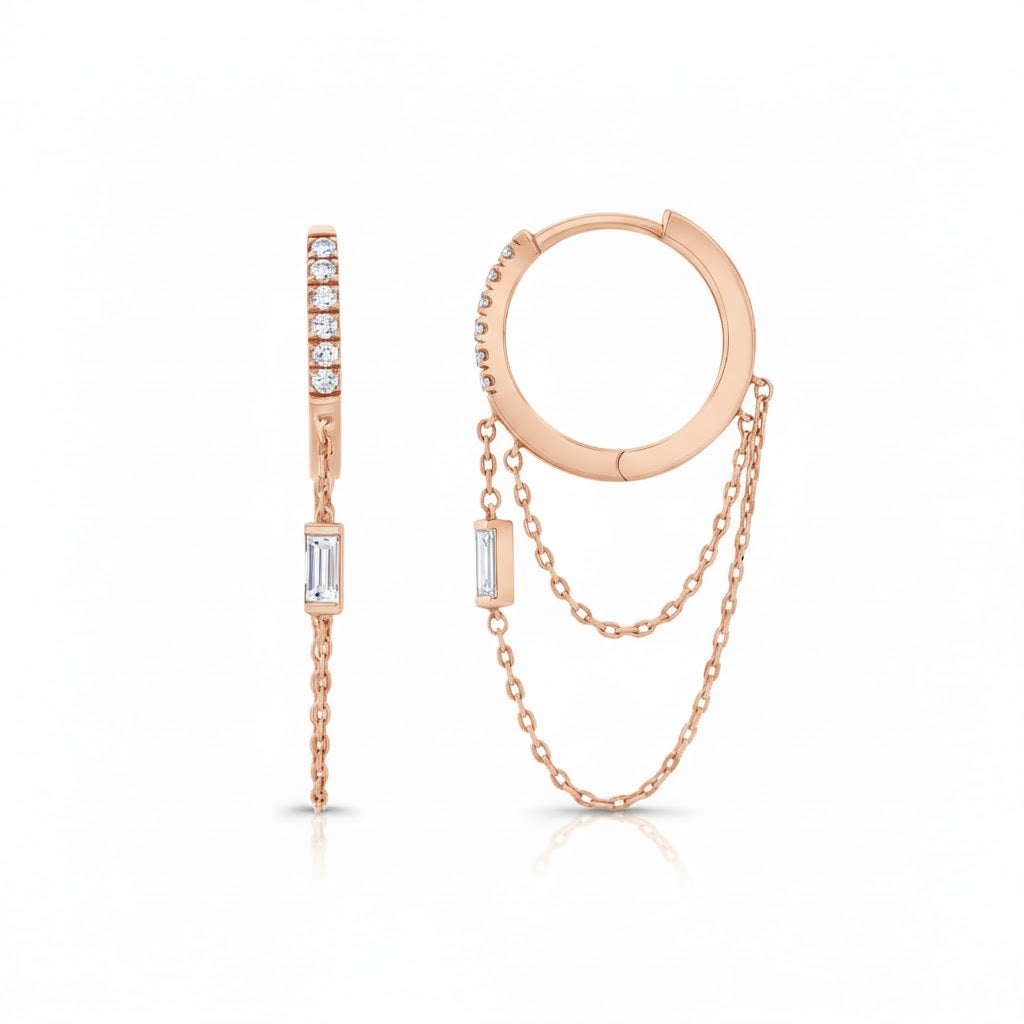 Gaia Diamond Hoops