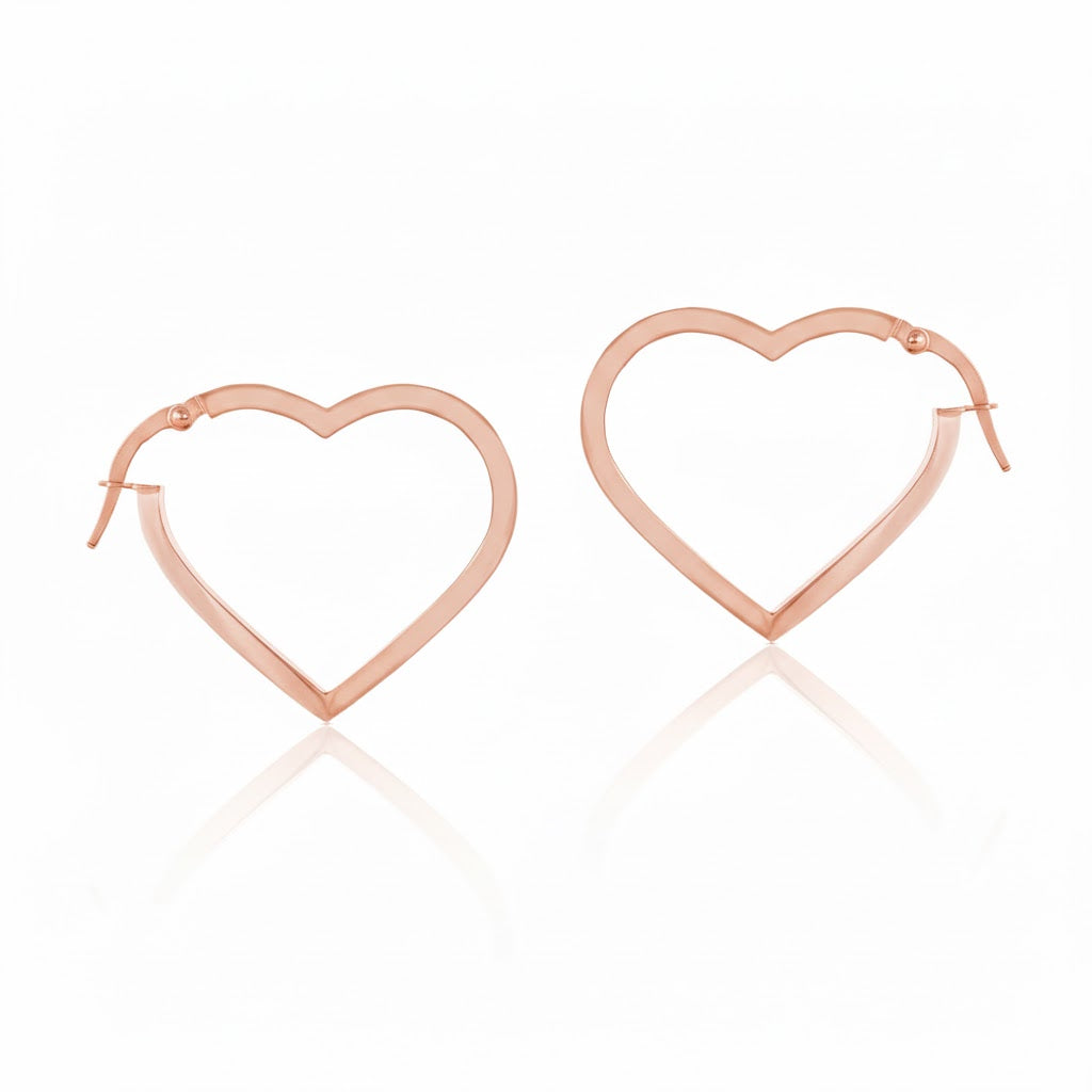 Sue Heart Hoop Earrings