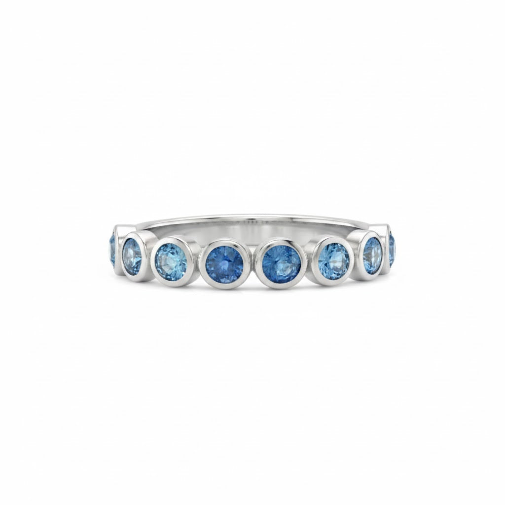 Montana Sapphire Half Eternity Band
