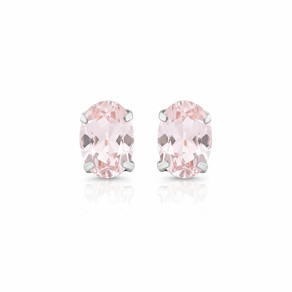 Rue Morganite Studs