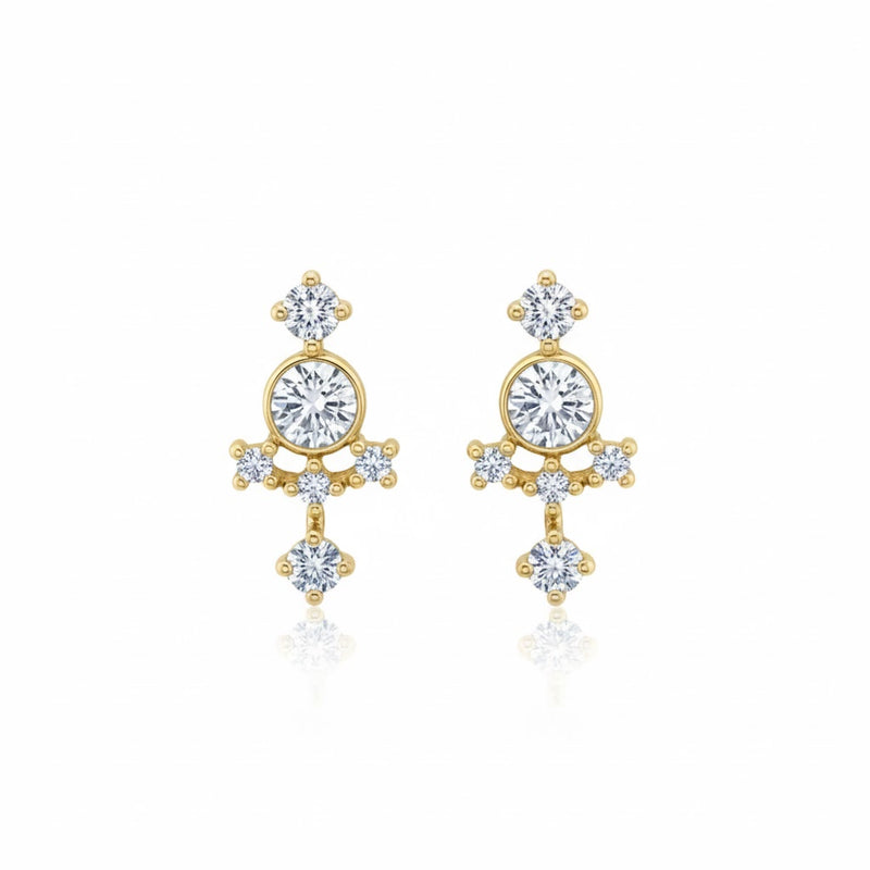 Echo Studs w/ Diamonds