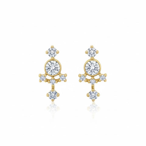 Echo Studs w/ Diamonds