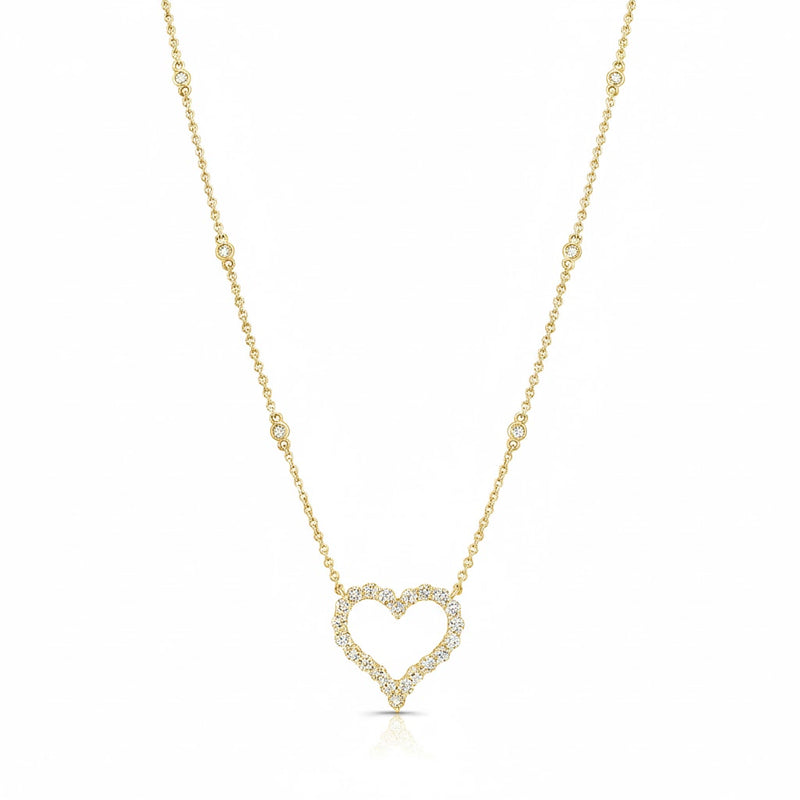 Open Diamond Heart Necklace