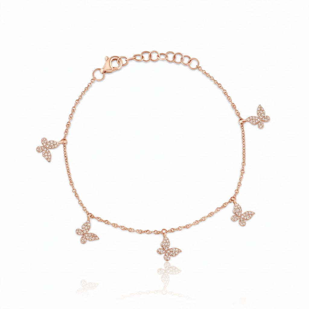 Diamond Butterfly Bracelet