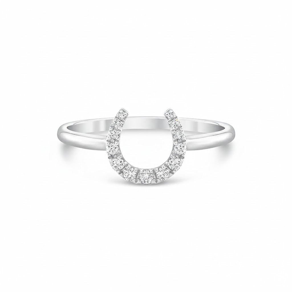 Diamond Horse Shoe Ring