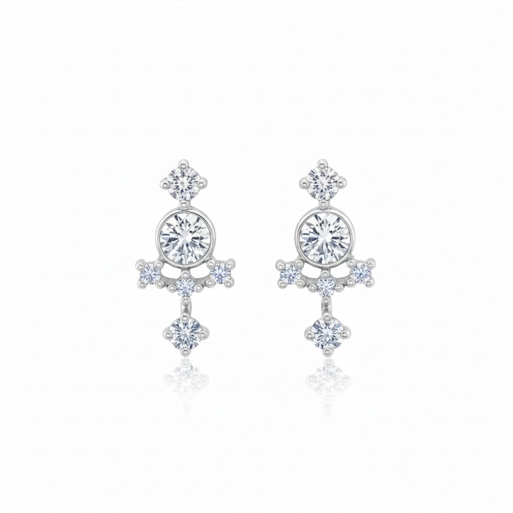 Echo Studs w/ Diamonds