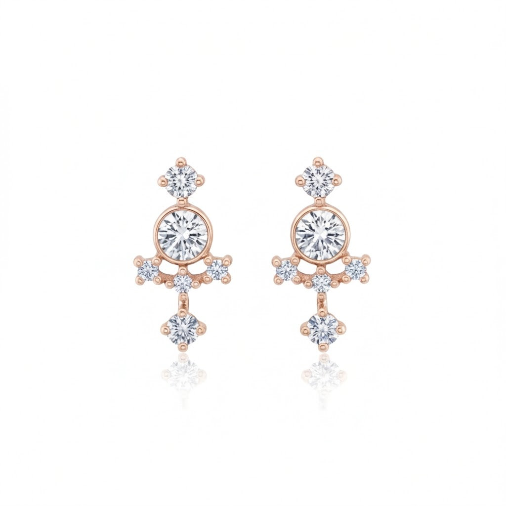 Echo Studs w/ Diamonds