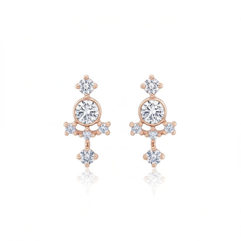 Echo Studs w/ Diamonds