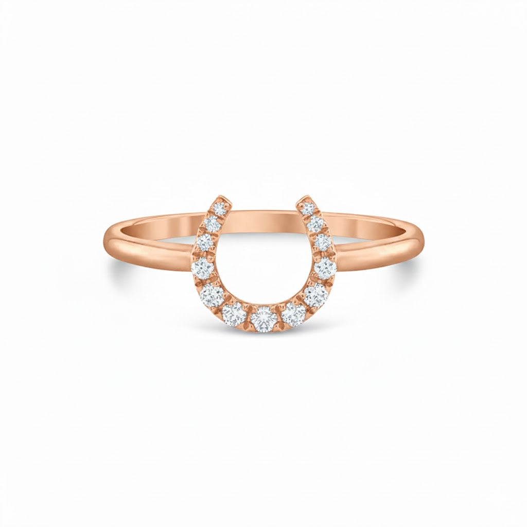 Diamond Horse Shoe Ring