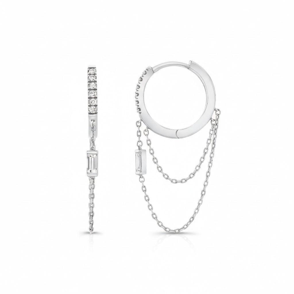 Gaia Diamond Hoops
