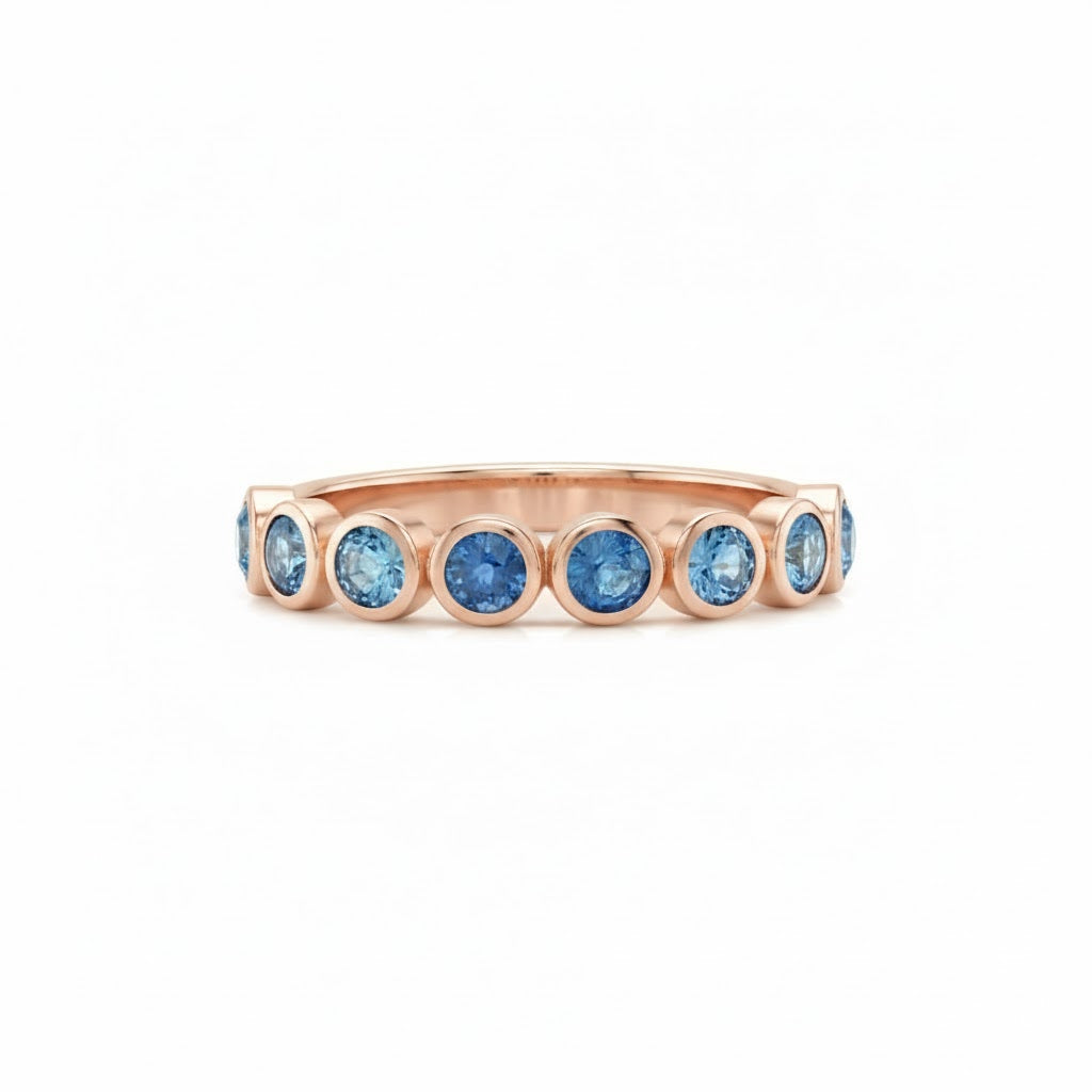 Montana Sapphire Half Eternity Band
